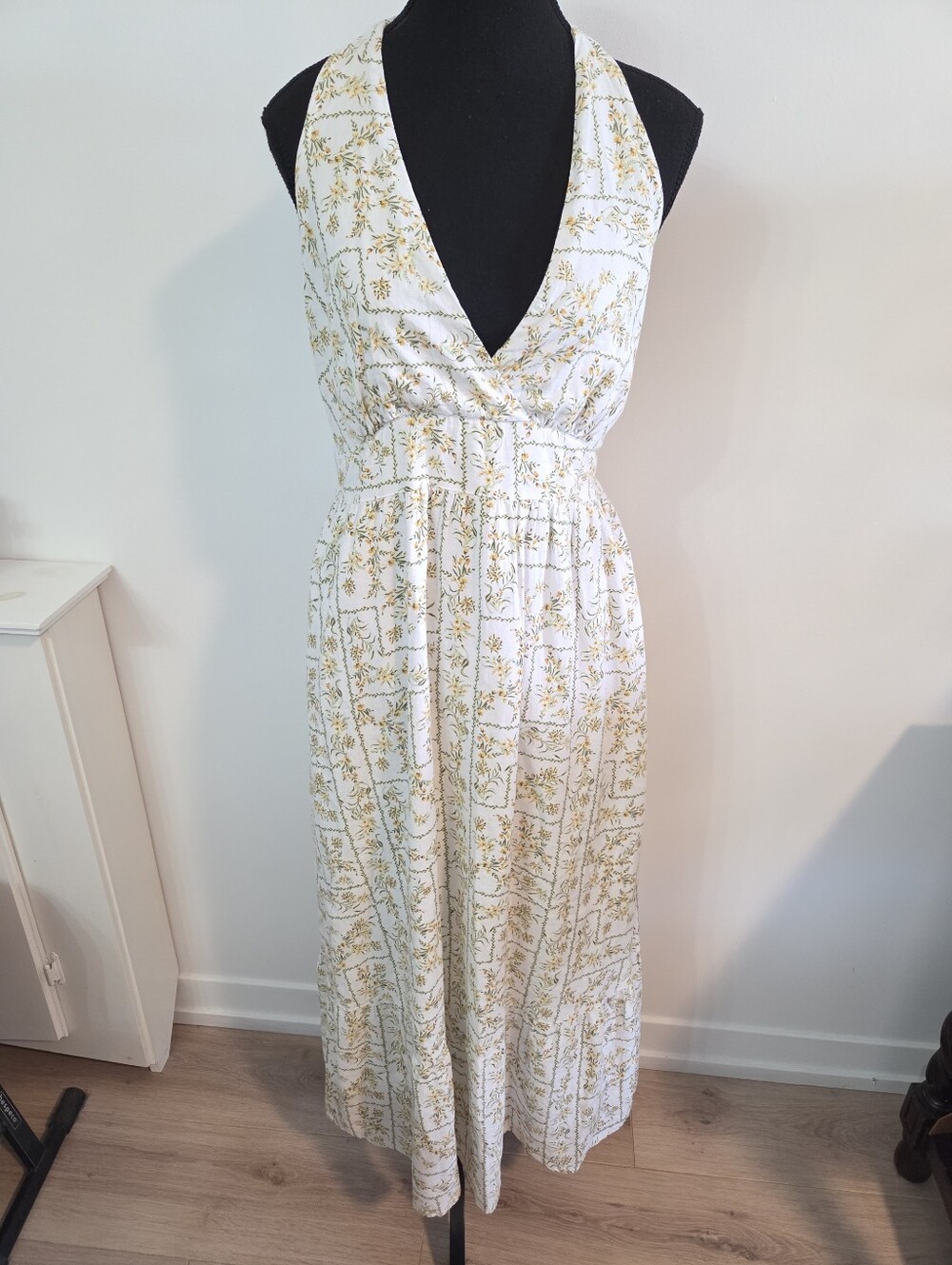 Joie NWT linen blend maxi halter dress Sz 6
